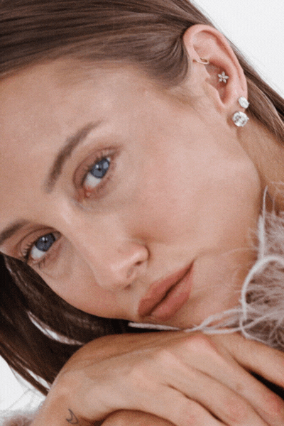 Oval Studs 2CT | Silver