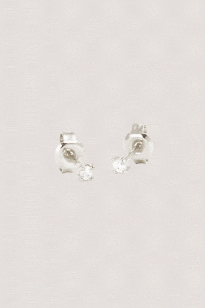 Sterling Silver Pure Light Stud Earrings