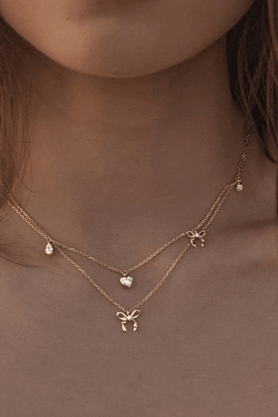 18k Gold Vermeil Forever More Bow Necklace