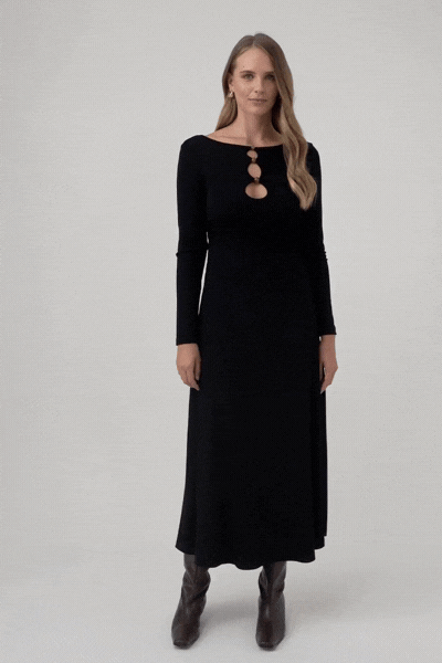 Naria Bead Dress | Onyx