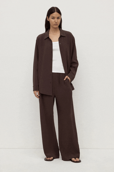 Betty Silk Pant | Ganache