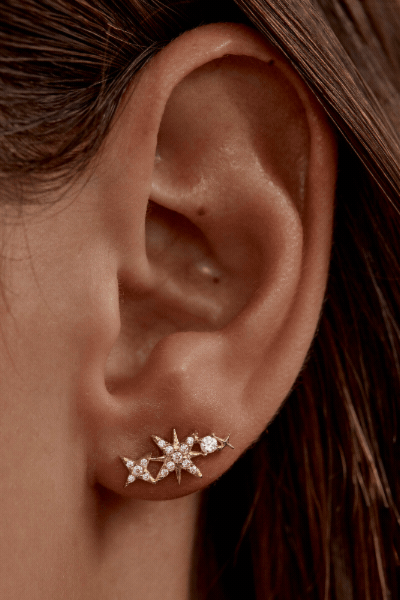 18k Gold Vermeil Celestial Skies Crawlers