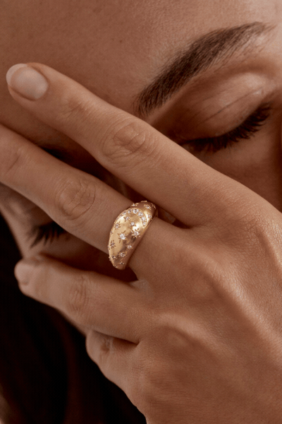 18k Gold Vermeil My Moon And Stars Ring