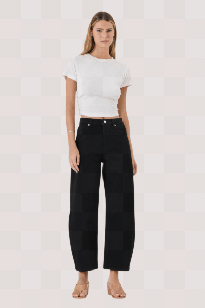Gigi Barrel Jean | Forever Black