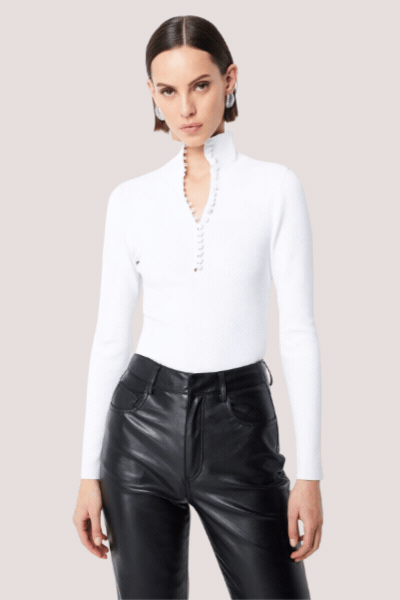 Mayfair Long Sleeve Top | Off White