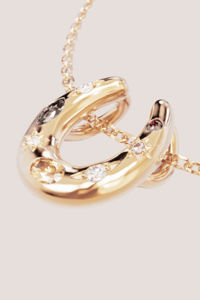 18k Gold Vermeil Lucky Horseshoe Necklace