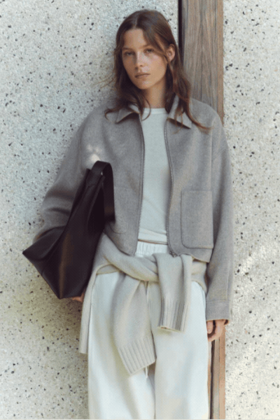 Dallas Wool Jacket | Pebble