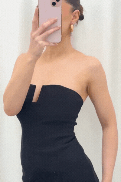 Rafi Strapless Mini Dress | Black