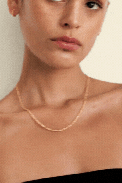 Figaro Chain Necklace | Gold