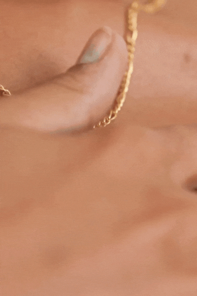 Figaro Chain Necklace | Gold