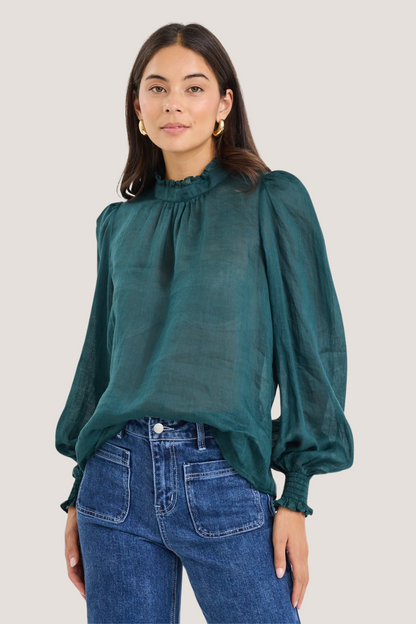 Poet Forest Long Sleeve High Neck Top
