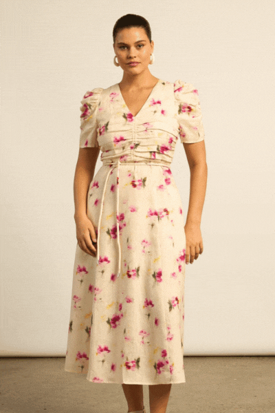 Glimmer Dress | Watercolour Bloom - PRE ORDER