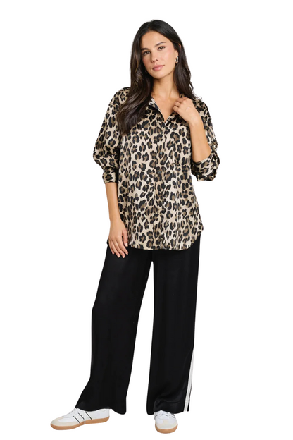 Felix Animal Satin Oversized Shirt