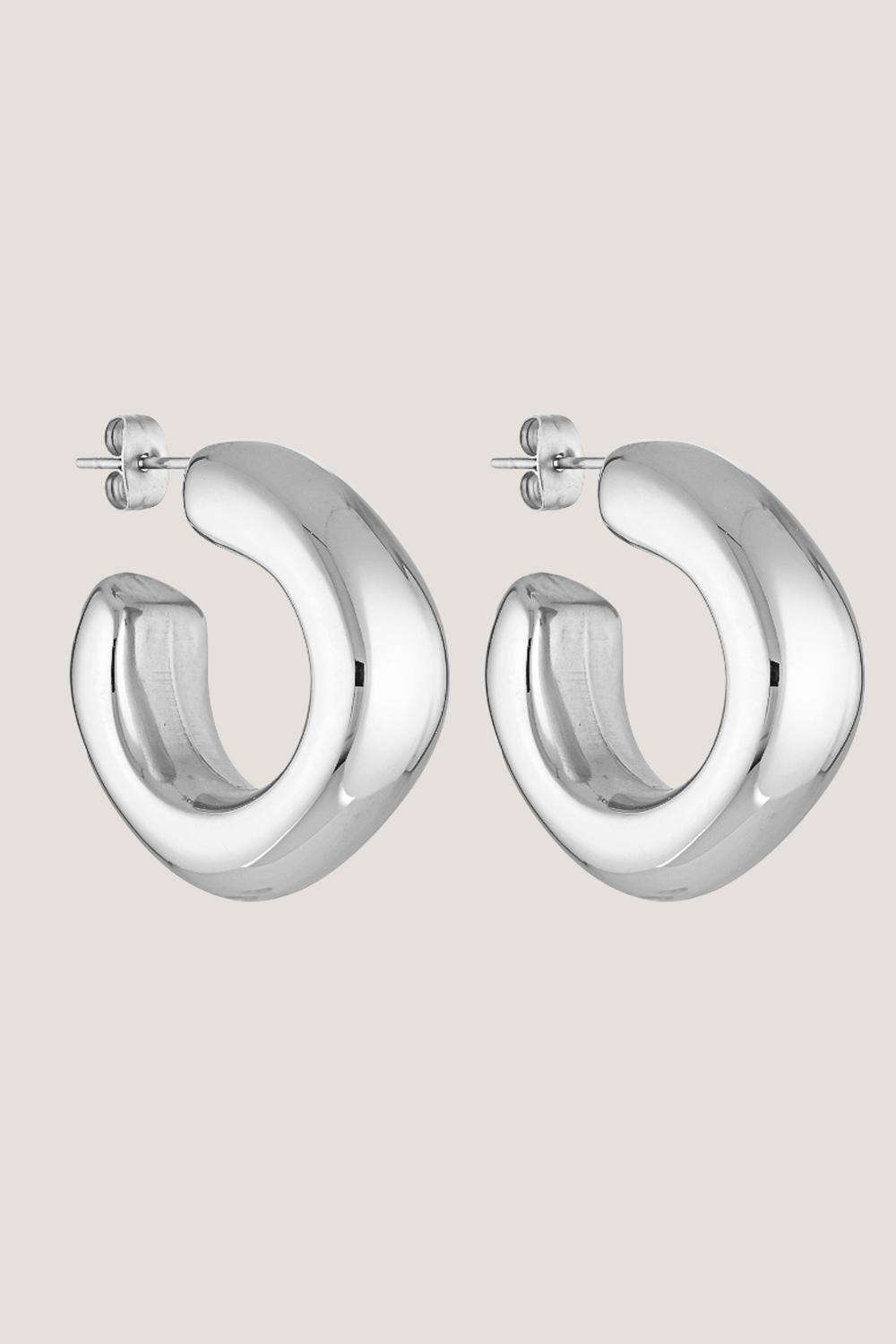 Dina Hoops | White Gold