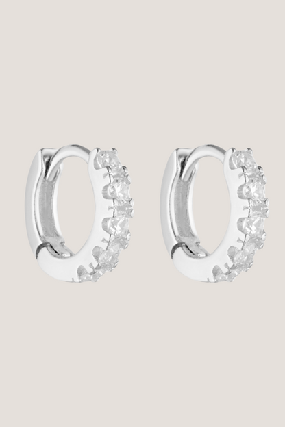 Angel Huggies | Silver/Clear 7mm