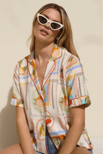 Destination Tropical Postcard SS Shirt