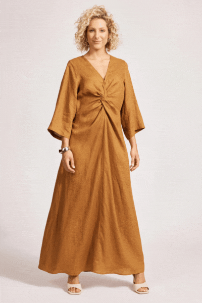 Miramar Twist Maxi Dress | Caramel