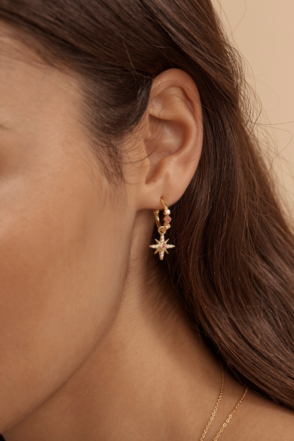 18k Gold Vermeil Starry Night Hoops