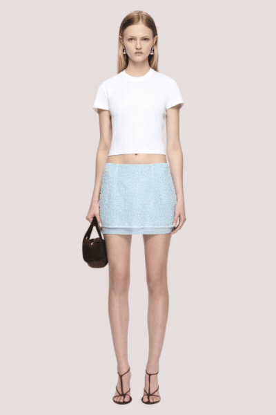 Solon Mini Skirt | Blue Frost