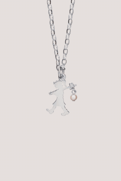 Girl With A Pearl Necklace 50cm | Silver