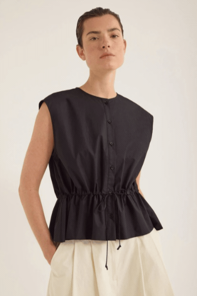 Bonne Crushed Cotton Top | Inkwell