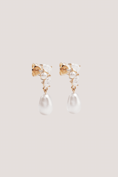 18k Gold Vermeil Moments in Time Pearl Drop Earrings