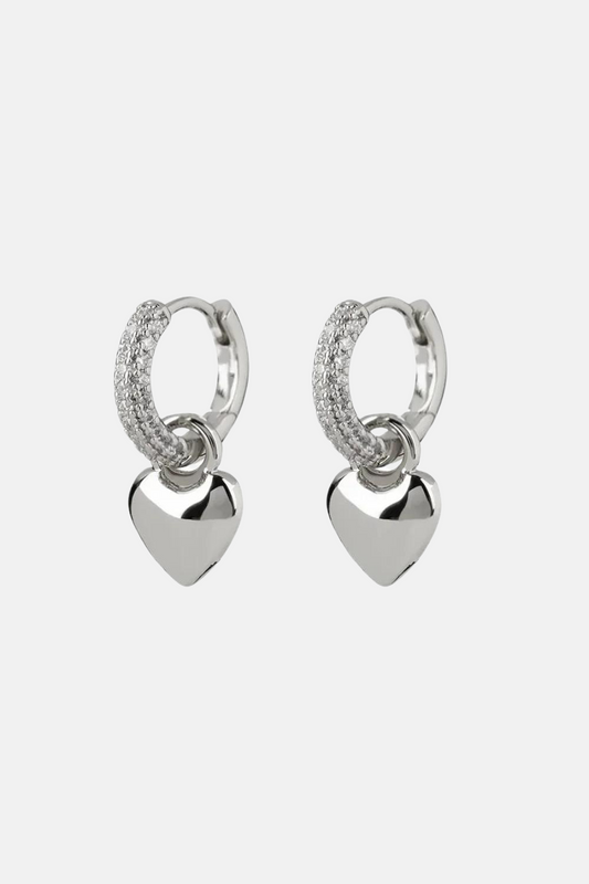 Puffy Heart Huggies | Silver