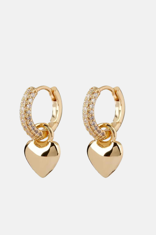 Puffy Heart Huggies | Gold