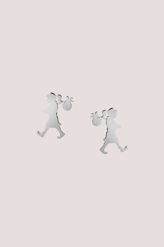 Runaway Girl Studs | Silver