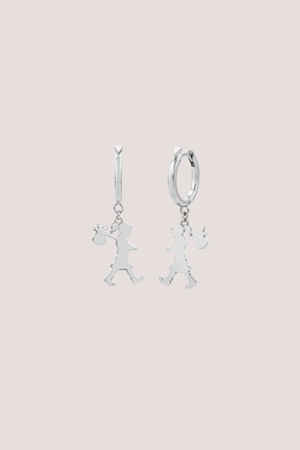 Small Runaway Girl Earrings | Silver
