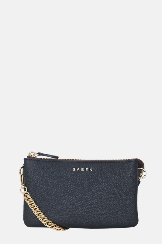 Lily Mini Bag | Black + Gold Curb Chain