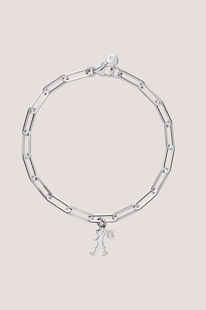Runaway Girl Charm Bracelet 19.5cm | Silver