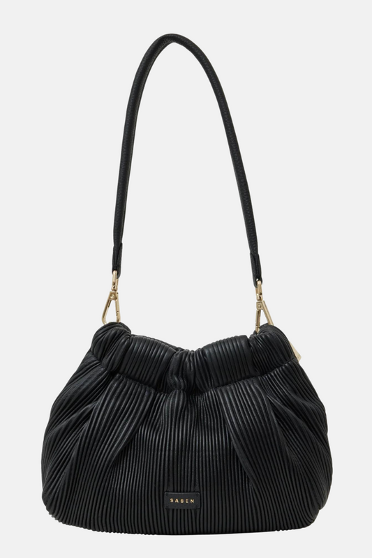 Alexis Shoulder Bag | Black Licorice Pleat