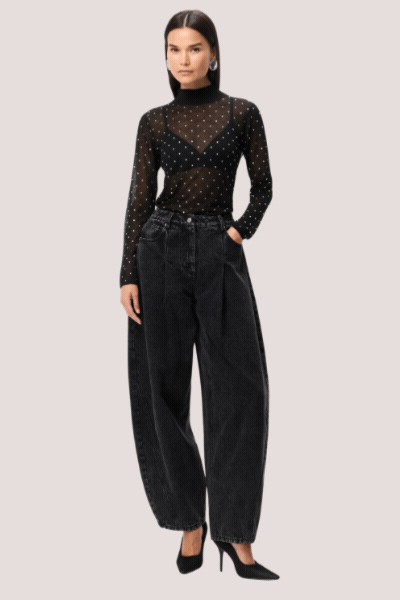 Celeste Knit Top | Black Crystal