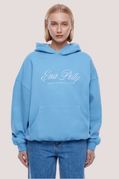 Cassie Oversized Hoodie | Cloud Blue