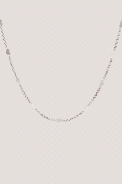 Fine Heart Chain Necklace | Silver