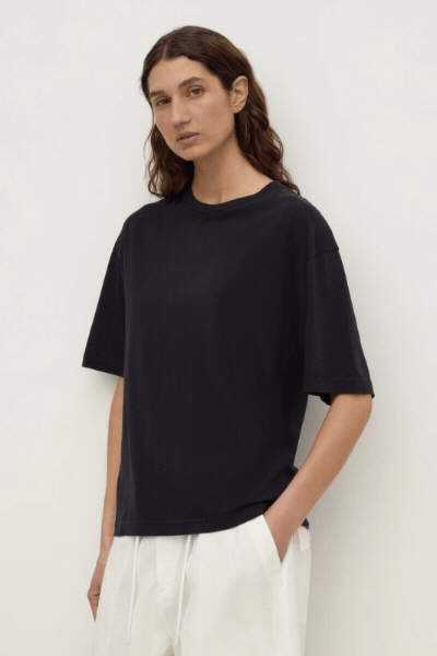 Kira Cotton Hemp Tee | True Navy