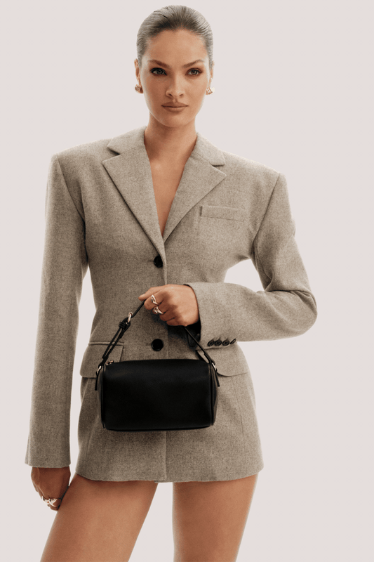 Donna Handle Bag | Black Pebble