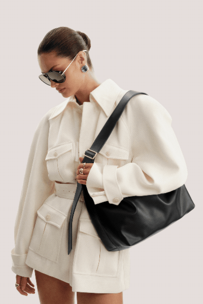 Sisa Shoulder Bag | Black Shine