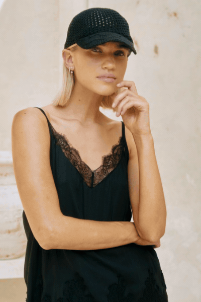 Drift Lace Tank | Black