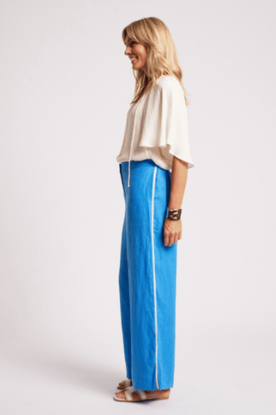 Maris Splice Pant | Marine/White