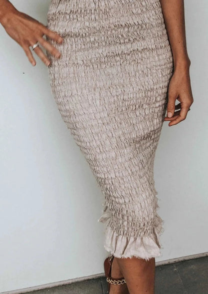 Eva Dress | Sand Linen