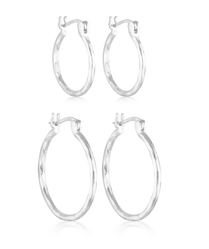 The Silver Collective Heidi Hoop Set in Silver, Gold